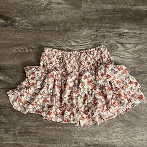 Floral Ruffled Skirt